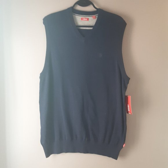 Izod Men's Navy Blue 100% Cotton Vest New! Size XL Tall - Picture 1 of 16